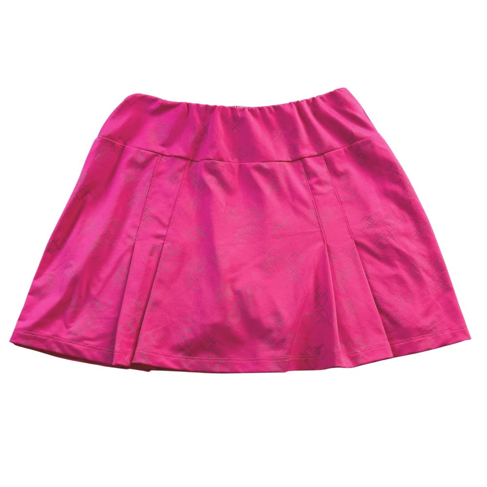 Chrissie by Tail Pink Geometric Pleated Tennis Golf Skort Shorts Pocket Medium